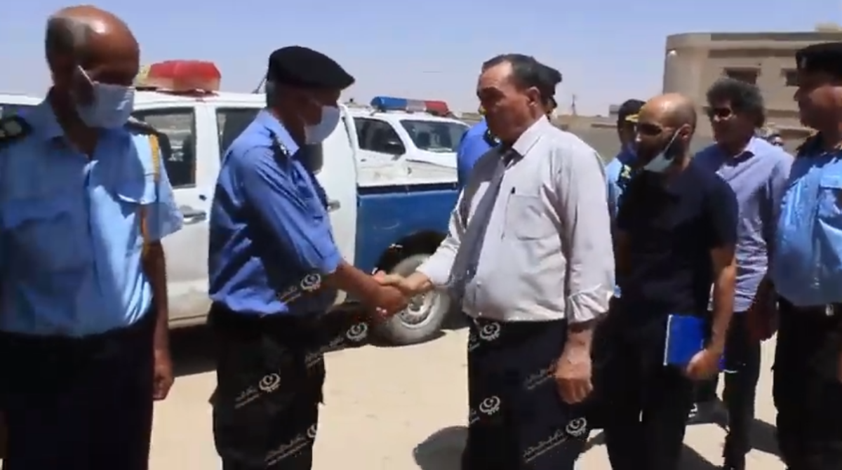 زيارة مدير جهاز الحرس البلدي بحكومة الوحدة الوطنية لفرع جهاز الحرس البلدي قمينس سلوق