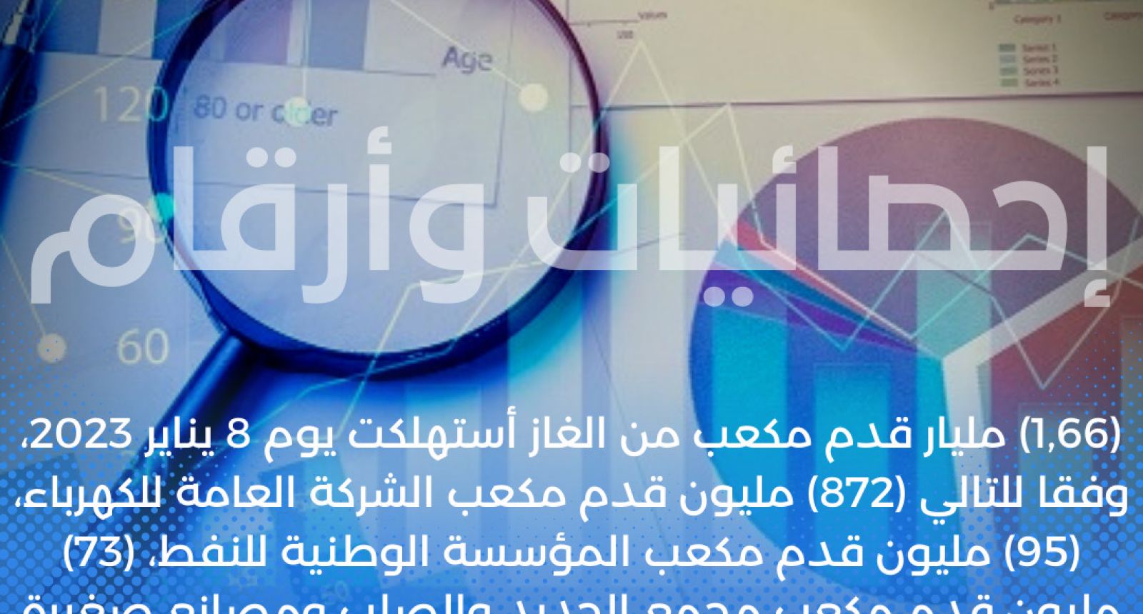 (1,66) مليار قدم مكعب من الغاز أستهلكت يوم 8 يناير 2023