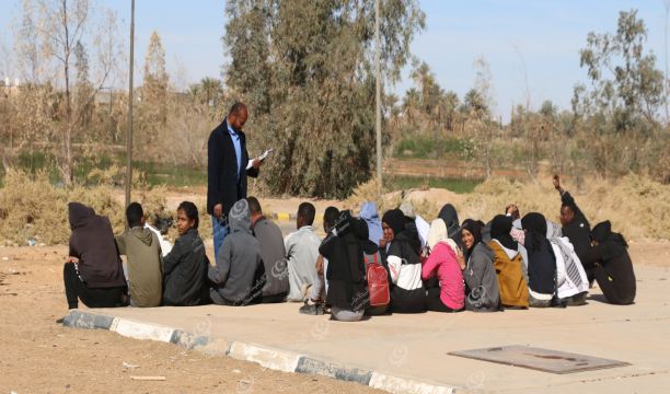 حملة توعية للطلاب تحت عنوان (النظافة الشخصية) بمدرسة أحمد الشريف ببنغازي