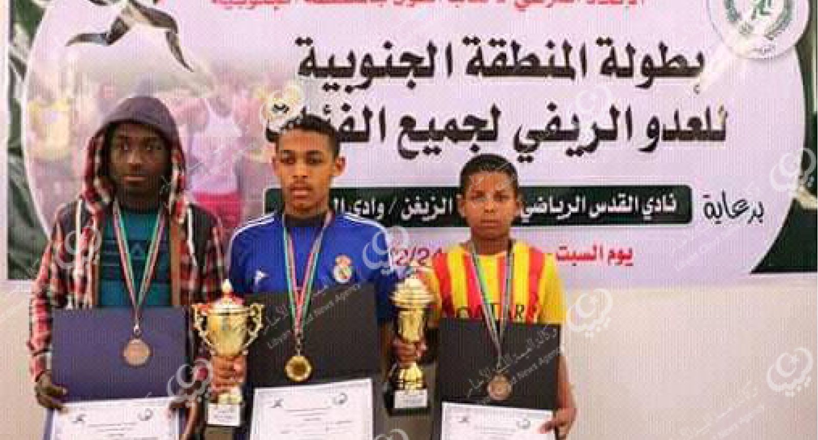الناشئ "فاضل المهدي" بطل ليبيا في العدو الريفي