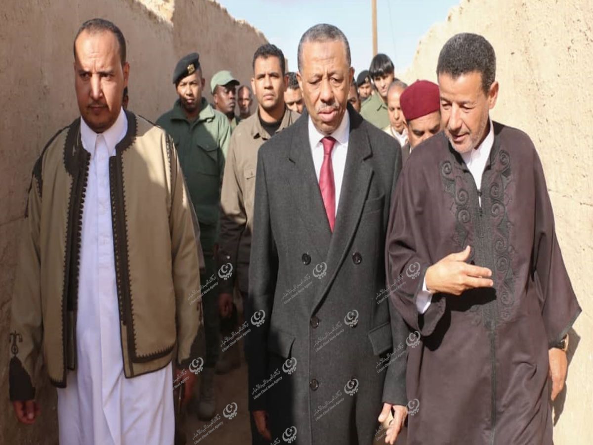 رئيس الحكومة الليبية والوفد المرافق له يزور بلدية أوجلة