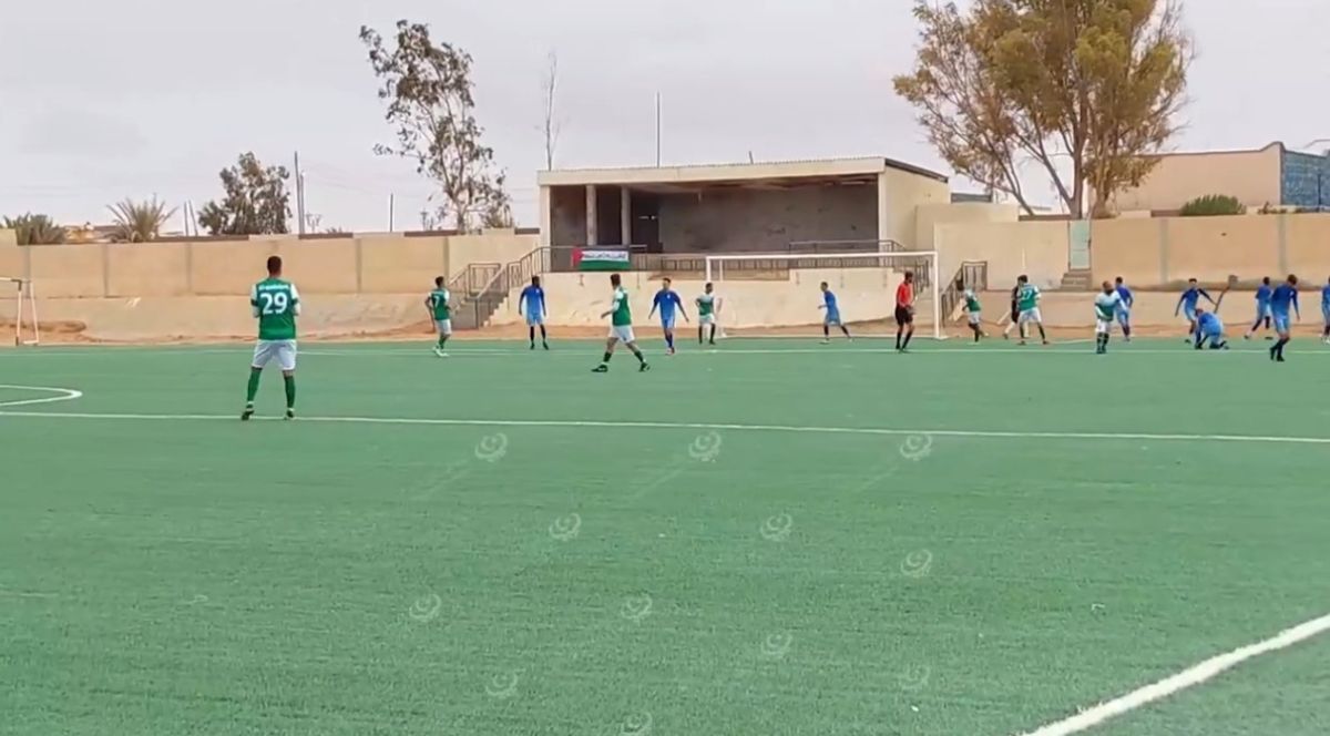 التعادل الإيجابي في مباراة القادسية بني وليد وزناتة في دوري الكبار