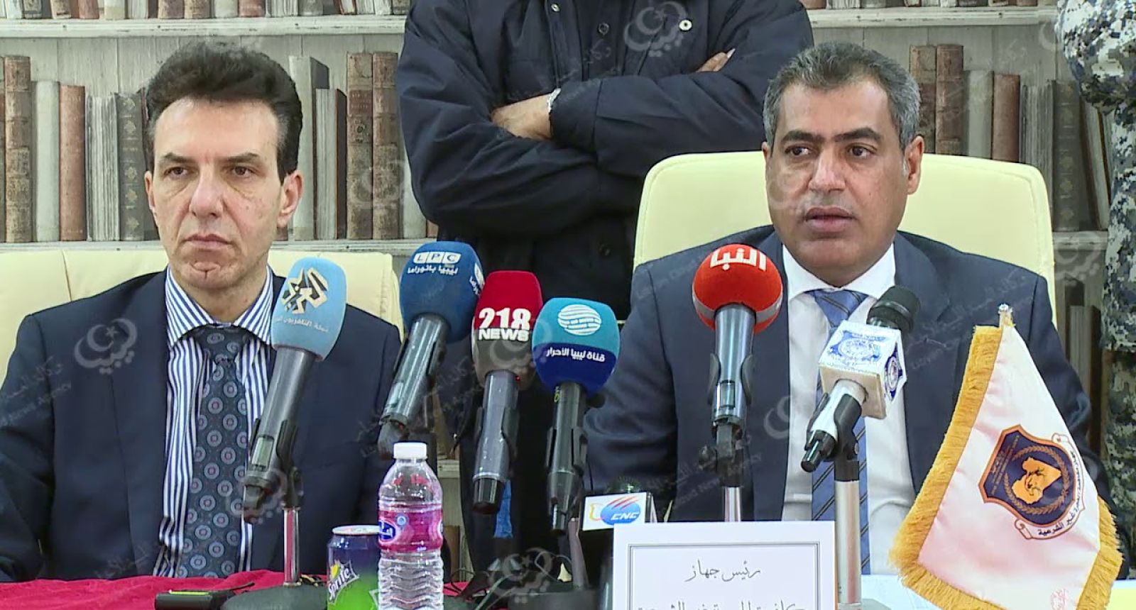 مؤتمر صحفي مشترك لجهاز مكافحة الهجرة غير الشرعية مع السفير الإيطالي ومفوضية شؤون اللاجئين
