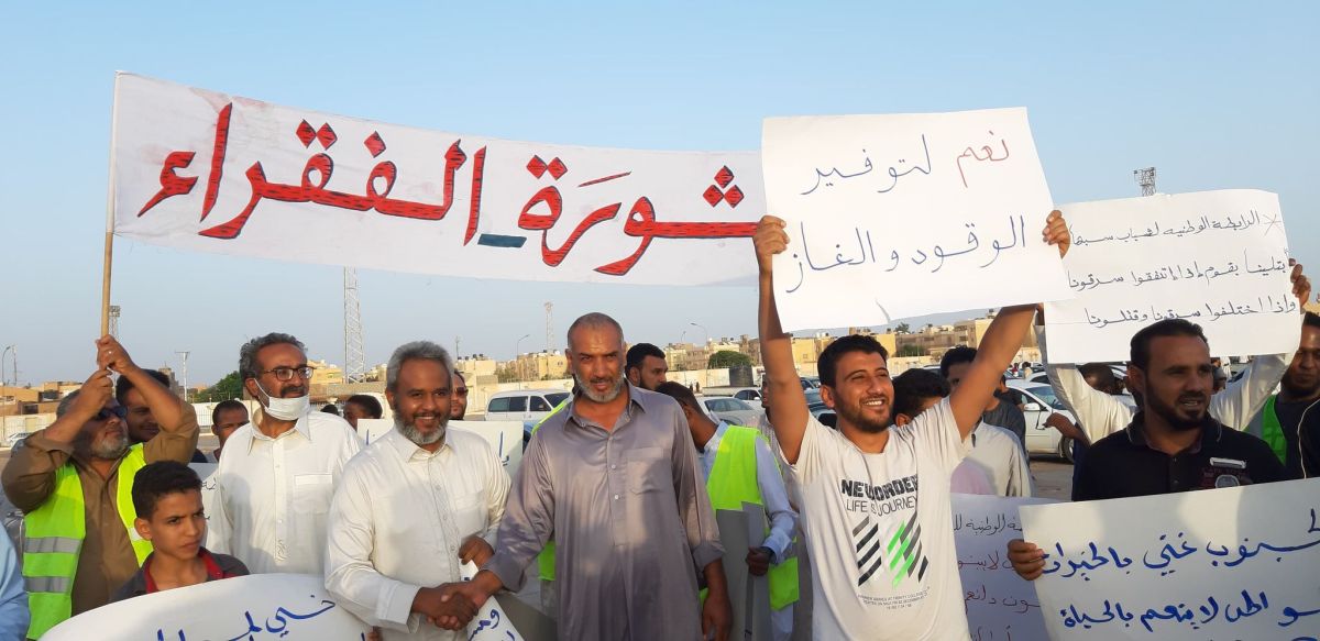 حراك (ثورة الفقراء) سبها يحمل القيادة العامة للجيش الليبي معاناة الجنوب