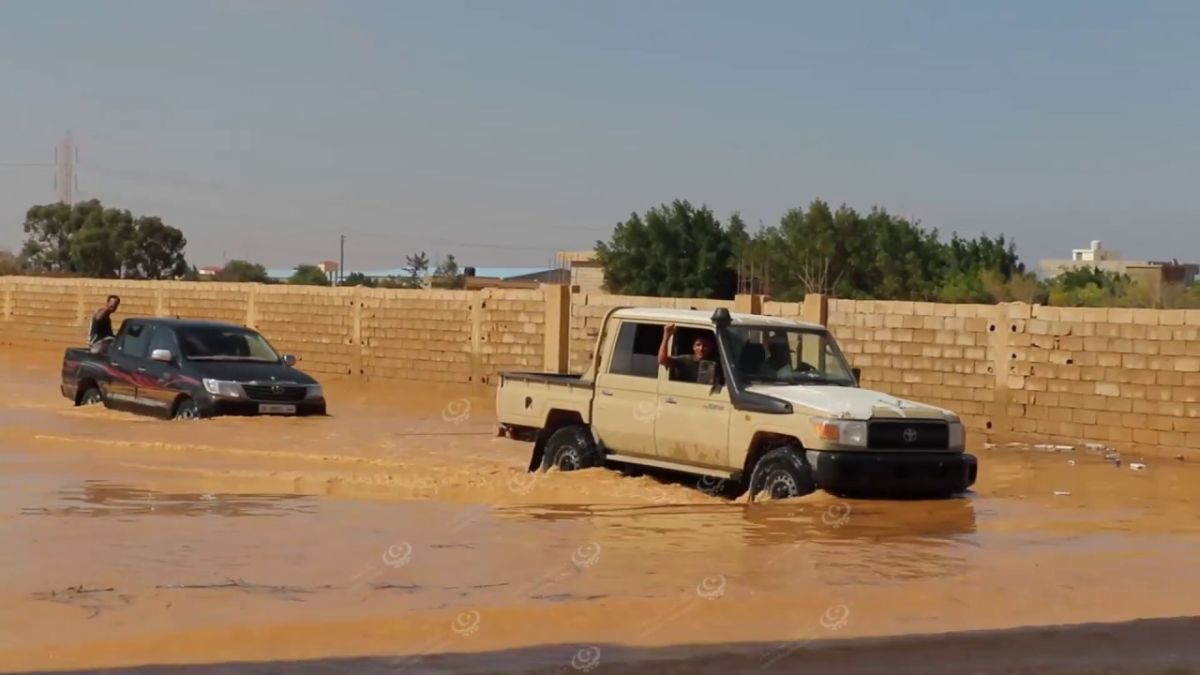 أضرار مادية بسبب هطول الأمطار في طبرق