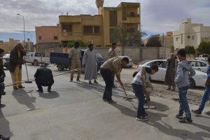 انطلاق حملة ترسيم وطلاء ممرات المشاة بالطرقات العامة بنالوت